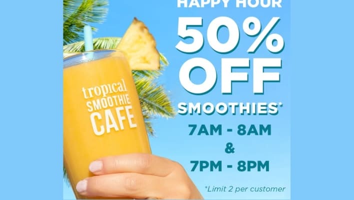 tropical smoothie hour times