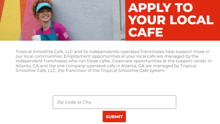 Apply for a Tropical Smoothie Cafe Job Online