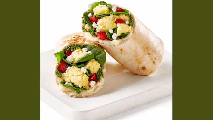 Tropical Smoothie Spinach Feta & Pesto Wrap