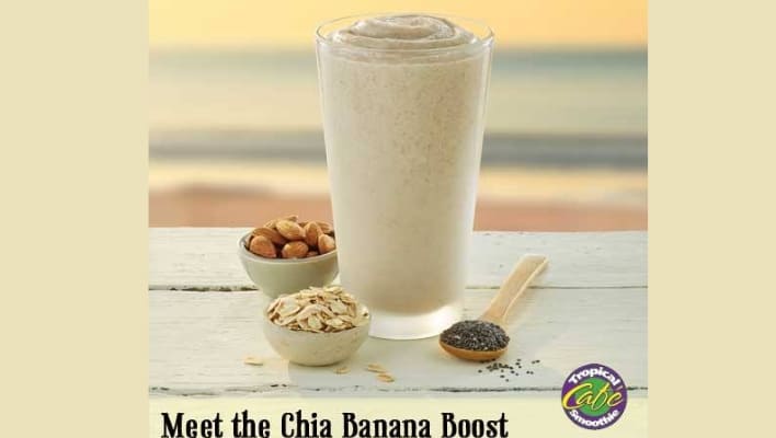 chia banana boost at Tropical Smoothie