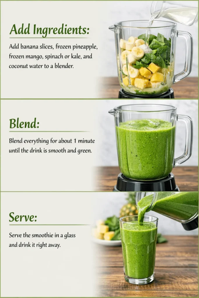 How to Make Tropical Smoothie Island Green Step-by-Step - Tropical Smoothie Island Green Recipe