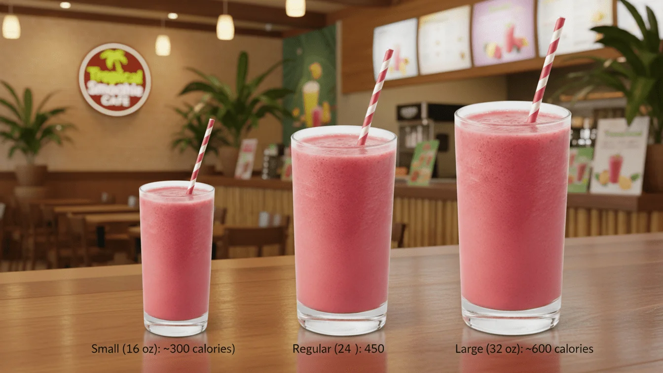 Tropical Smoothie Paradise Point Smoothie Sizes and Calories